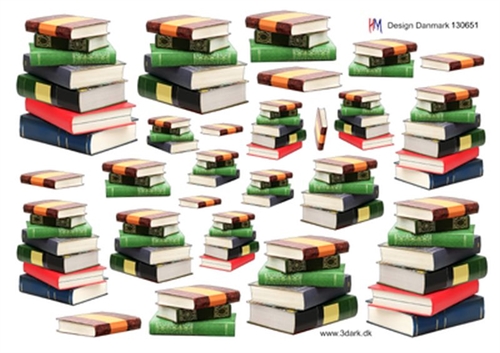 3D Stakke af bøger